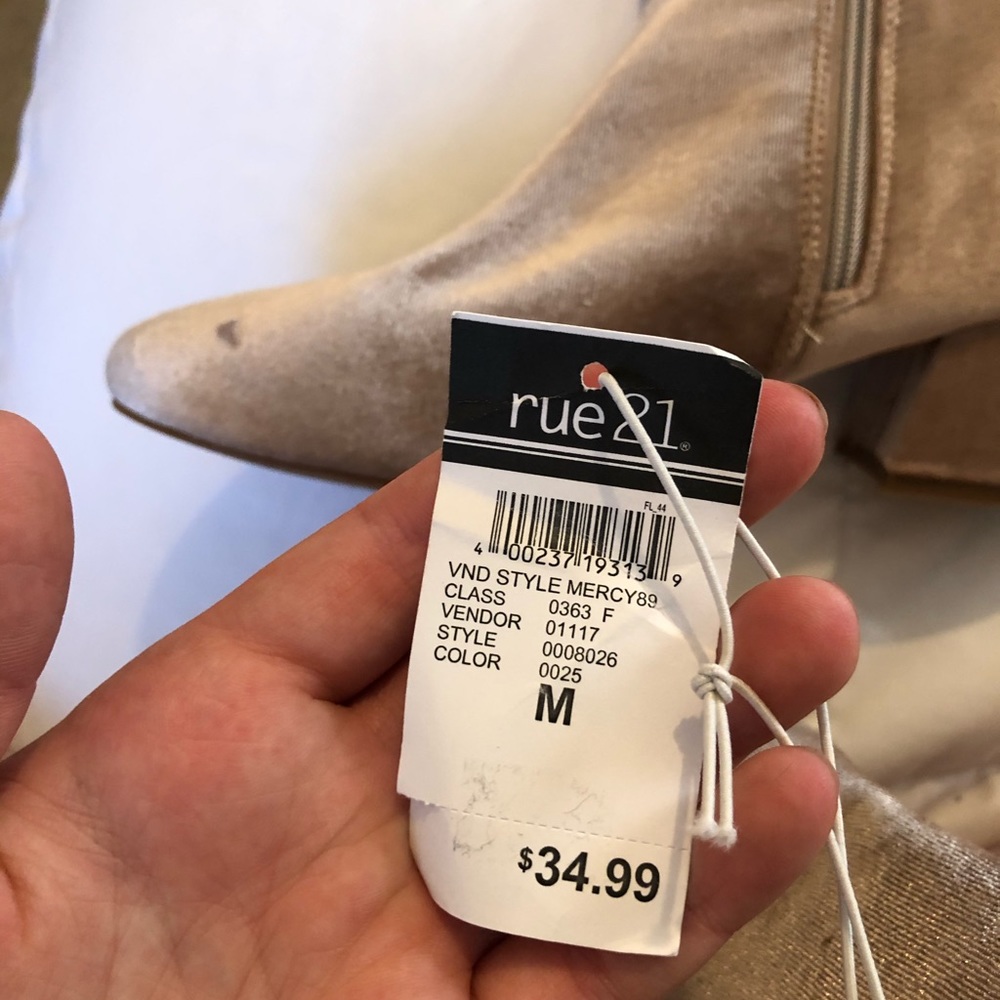 Light Pink Velvet Booties from RUE21 - Picture 2 of 2